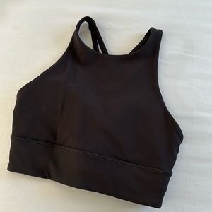 Lululemon - High Neck Longline Energy Bra Ribbed - Black